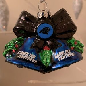Carolina Panthers bell Christmas ornament.